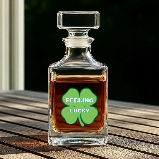FEELING lucky funny St. patty's day Whiskey Decanters