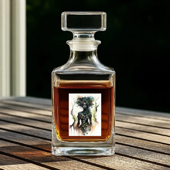 Black Nature Goddess - African American, Woodland Whiskey Decanters