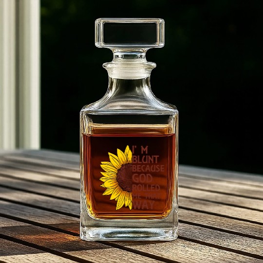 Sunflower Garden Whiskey Decanters