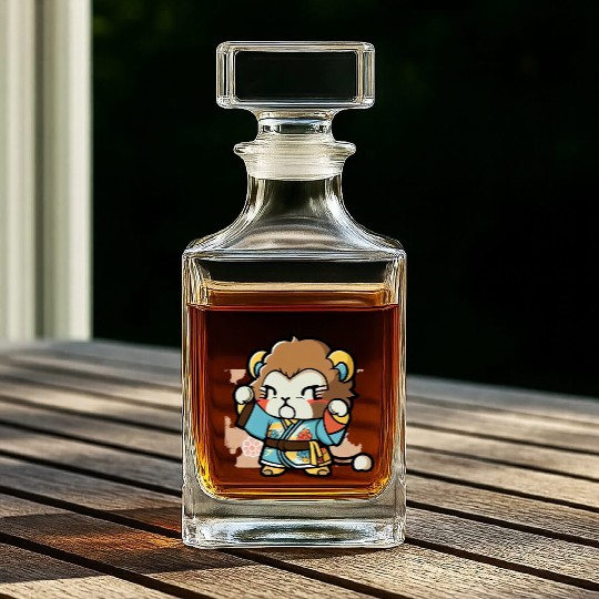 lion in kimono Whiskey Decanters