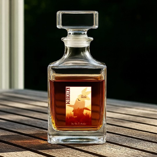 Ketchum Idaho wild west town Whiskey Decanters