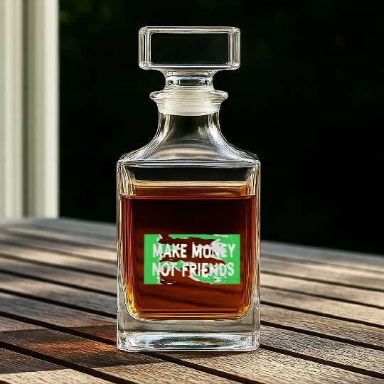 Make Money Not Friends Capitalism Design Whiskey Decanters