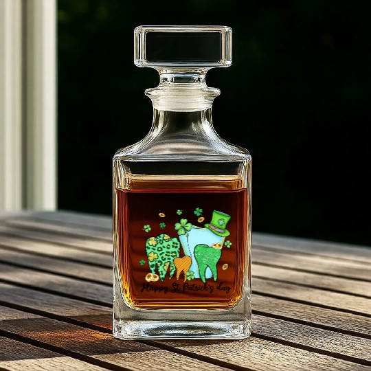 Happy Nurse Patricks Day Whiskey Decanters