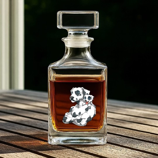 Strong Dalmatiner with Dalmatiner Puppy Whiskey Decanters