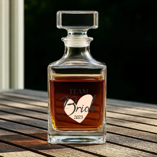 Team Bride 2023 bachelorette party Whiskey Decanters