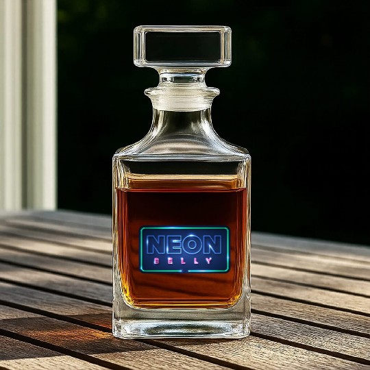 Neon Belly Knee on Belly - BJJ Whiskey Decanters