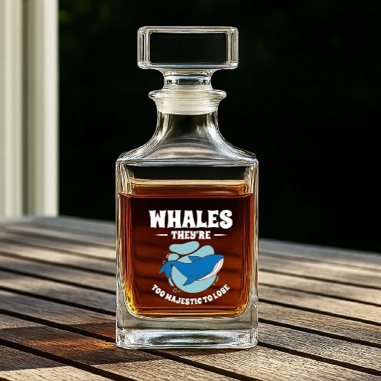 World Wildlife Day Blue Whale Marine Wildlife Whiskey Decanters