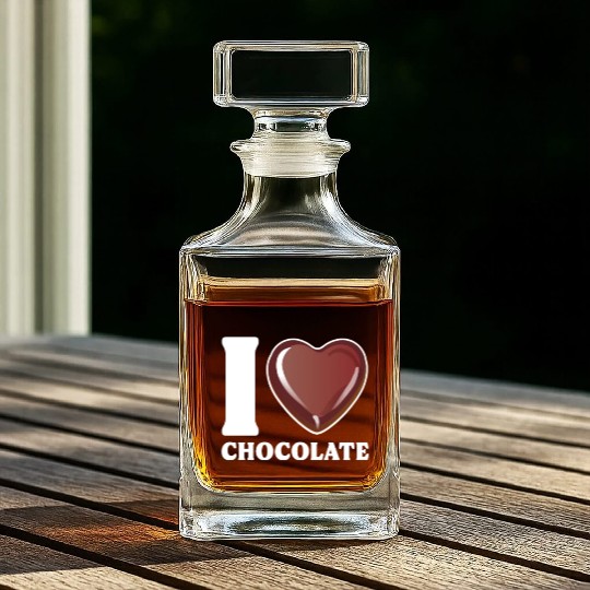 I Love Chocolate Whiskey Decanters