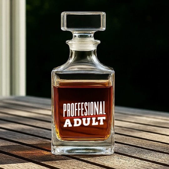 Professional Adult Adulthood Adulting Birthday Whiskey Decanters