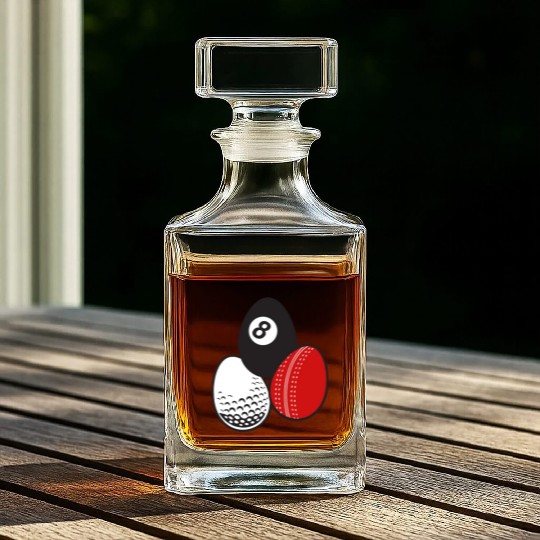 Cue Sports Billiards Cricket Golf Easter Egg Balls Whiskey Decanters