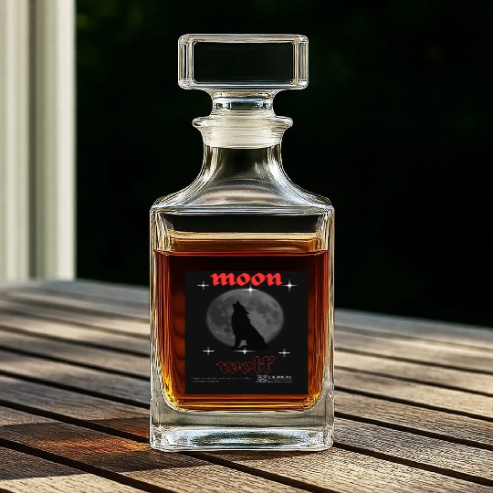 moon wolf Whiskey Decanters