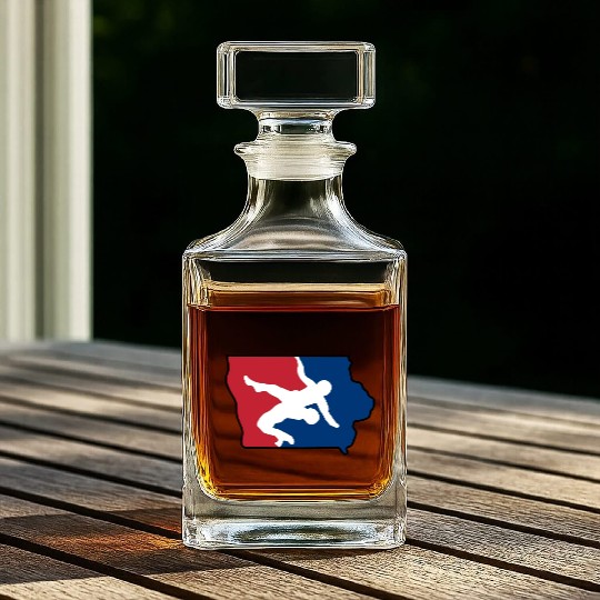 Iowa Wrestling Whiskey Decanters