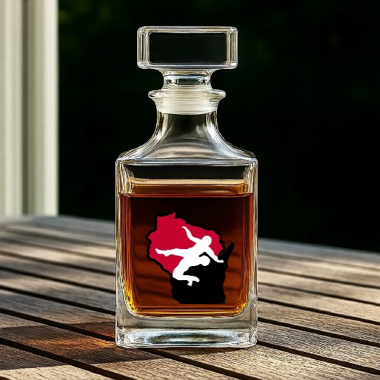 Wisconsin Wrestling Whiskey Decanters