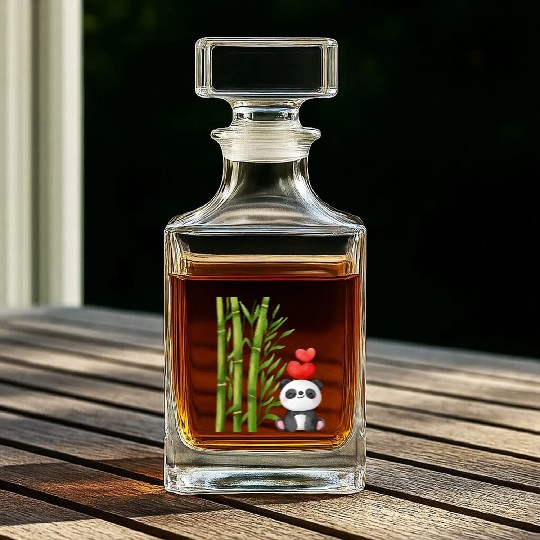 Bamboo Panda Whiskey Decanters