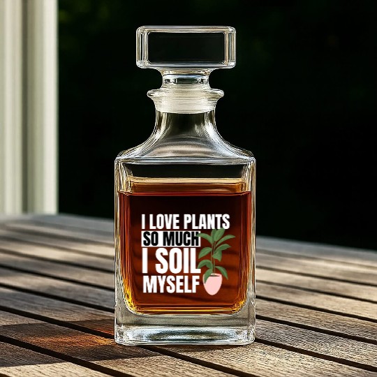 I Love Plants So Much I Soil Myself Earth Day Whiskey Decanters