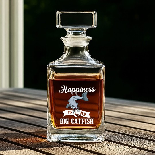 Catfish Fishing Gift Flathead Catfishing nostalgia Whiskey Decanters