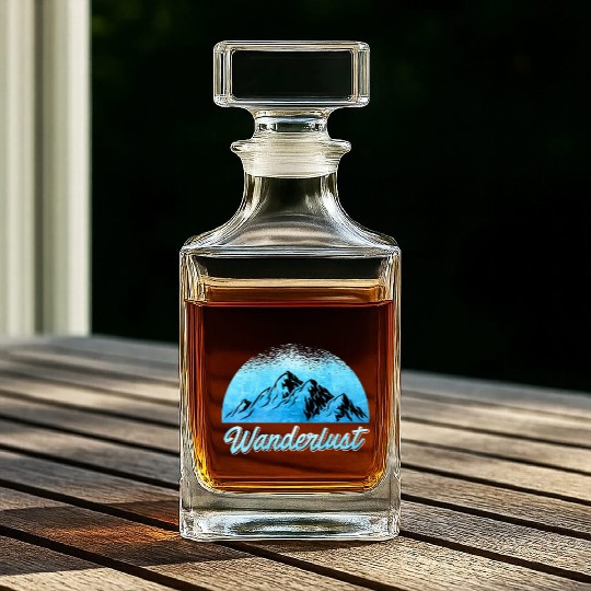 Wanderlust Mountaineer Hiker Summit sport Whiskey Decanters