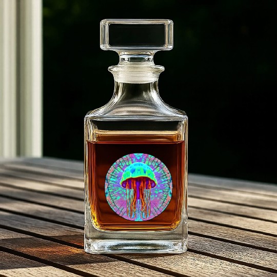 Glowing Jellyfish Whiskey Decanters