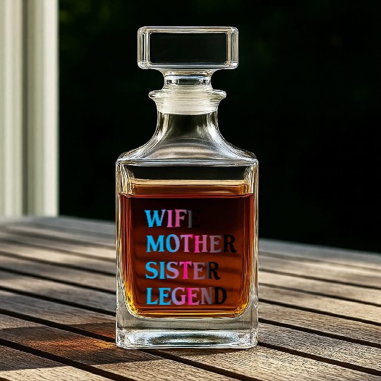 Wife Mother Sister Legend Best Mom Mama Mothers Whiskey Decanters