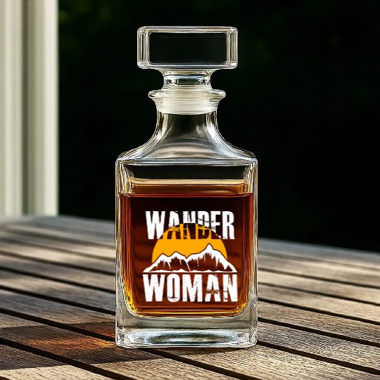 Wanderwoman Mountaineering Hiking Women Whiskey Decanters