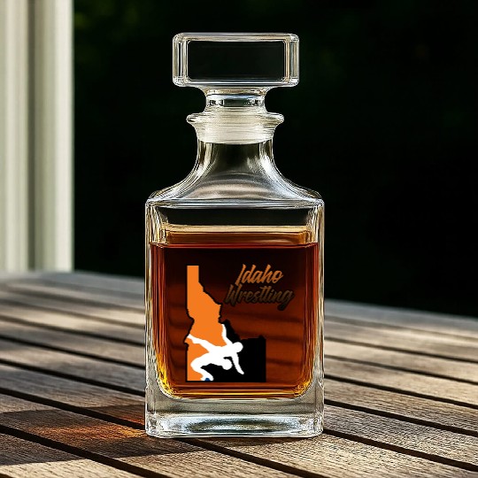 Idaho Wrestling (State Colors) Whiskey Decanters