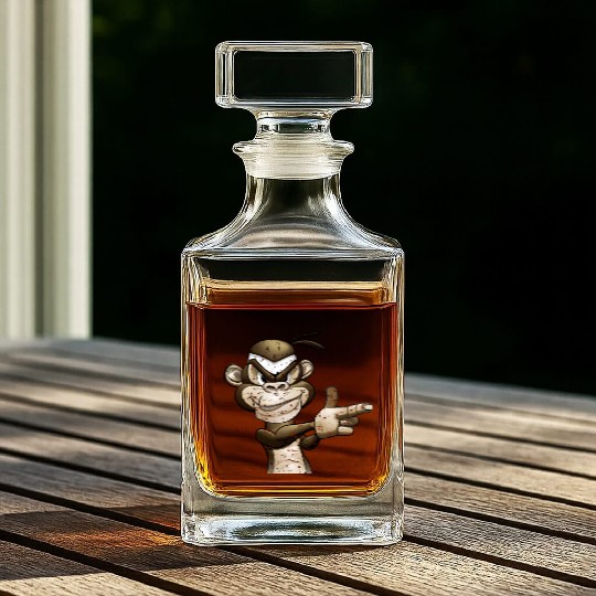 Gangster Monkey Graffity Handgun Whiskey Decanters