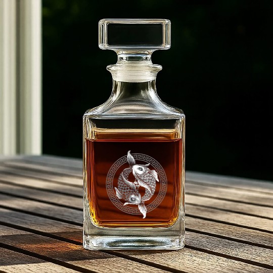 Yin Yang Koi Fish Whiskey Decanters