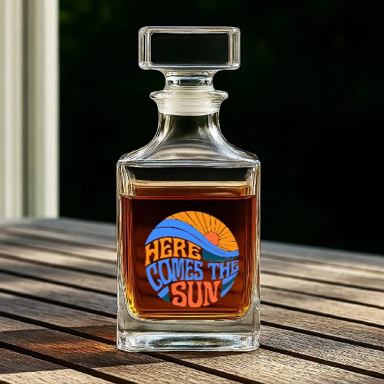 Here comes the sun Whiskey Decanters
