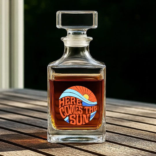Here comes the sun Whiskey Decanters