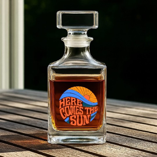here comes the sun Whiskey Decanters