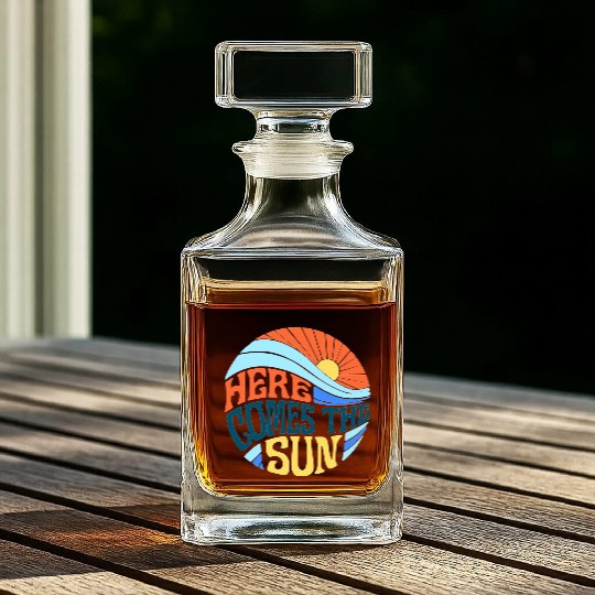Here comes the sun Whiskey Decanters