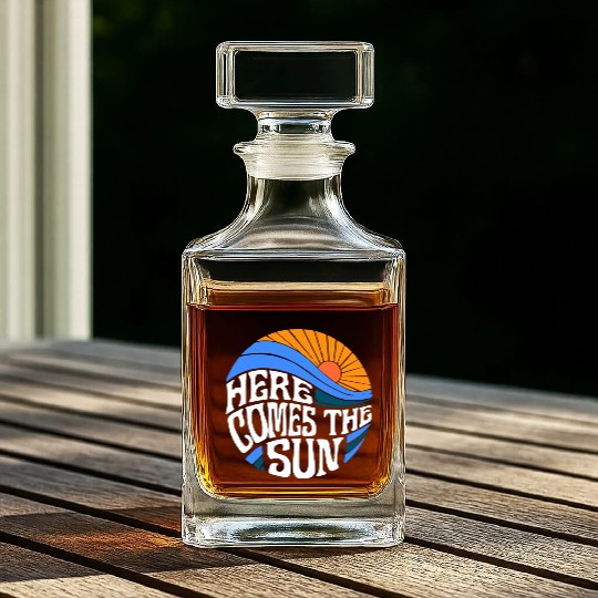 Here comes the sun Whiskey Decanters