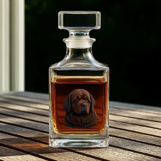 Brown Newfie Whiskey Decanters