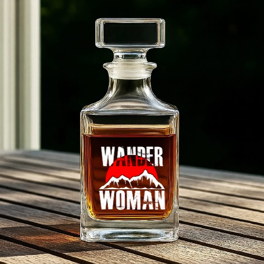 Wanderwoman Mountaineering Hiking Women Whiskey Decanters