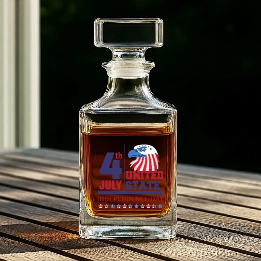 4th July Independence Day United State Eagle Whiskey Decanters