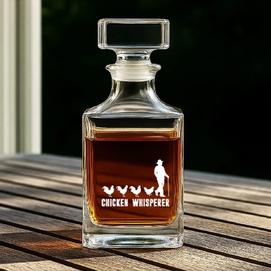 Funny Chicken Whisperer Girls Boys Farm Animal Whiskey Decanters