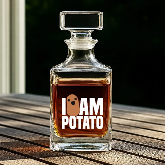 I Am Potato - Funny Potato, Food Whiskey Decanters