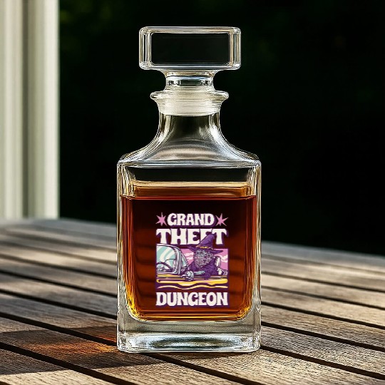 Grand Theft Dungeon Whiskey Decanters