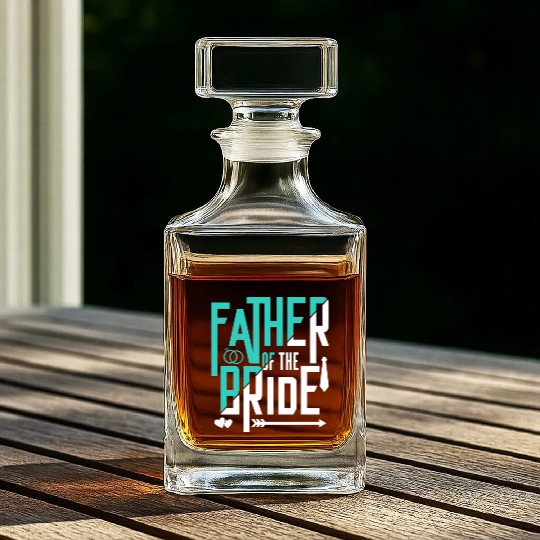 Father Of The Bride Party Wedding Bachelorette Whiskey Decanters