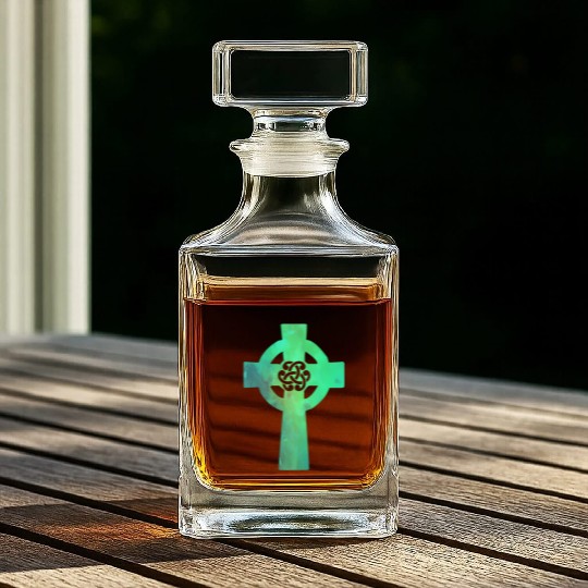 Irish Celtic Cross Knot St Patrick'S Day Christian Whiskey Decanters
