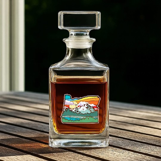 Oregon Nature Outdoors Whiskey Decanters