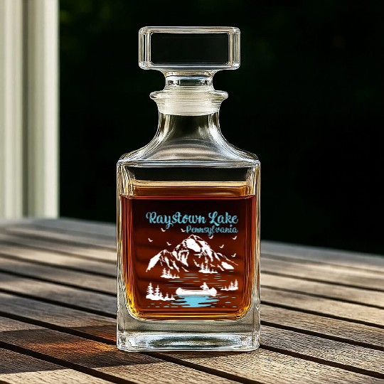 Summer Vacation Pennsylvania Raystown Lake Whiskey Decanters