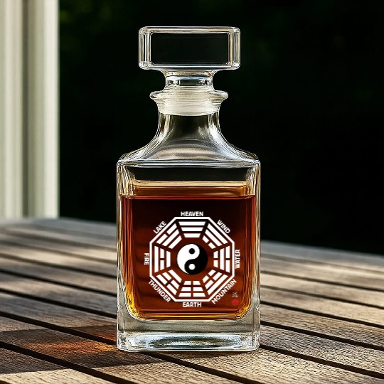 Tai Chi Yin Yang Fu Bagua Whiskey Decanters