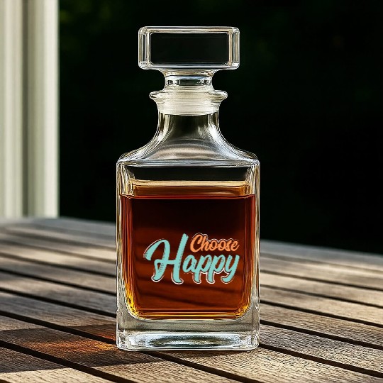 Choose happy Whiskey Decanters