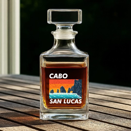 Cabo San Lucas Spring Break Meco Baja California Whiskey Decanters