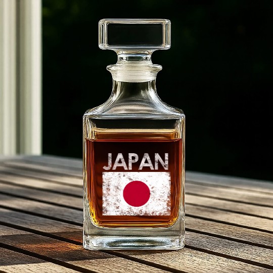 Japan Japanese Flag Pride Whiskey Decanters
