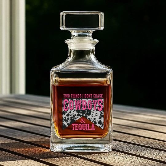 Things I Don'T Chase Cowboys Tequila Whiskey Decanters