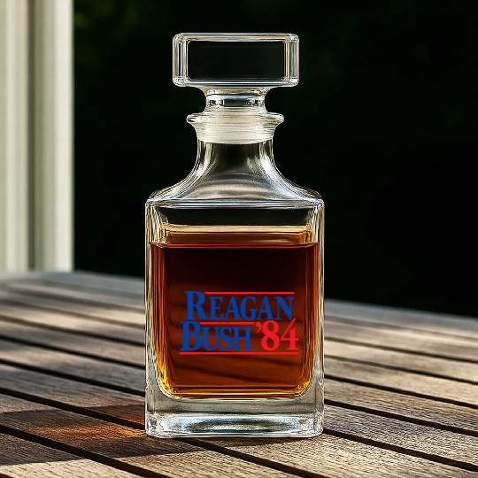 Reagan Bush '84 Republican Whiskey Decanters