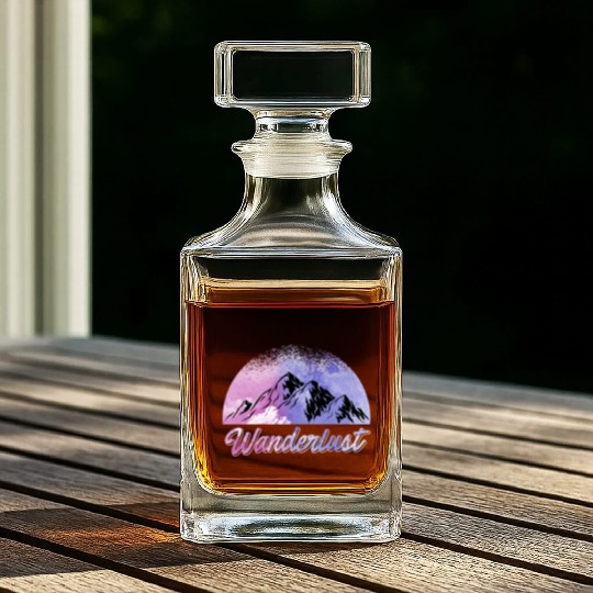 Wanderlust Mountaineer Hiker Summit sport Whiskey Decanters
