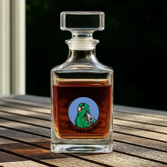 Bird Cartoon Birdwatching Bird Owner Whiskey Decanters